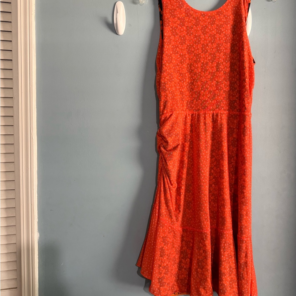 CAbi Orange and Black Floral Midi Dress - Picture 9 of 16